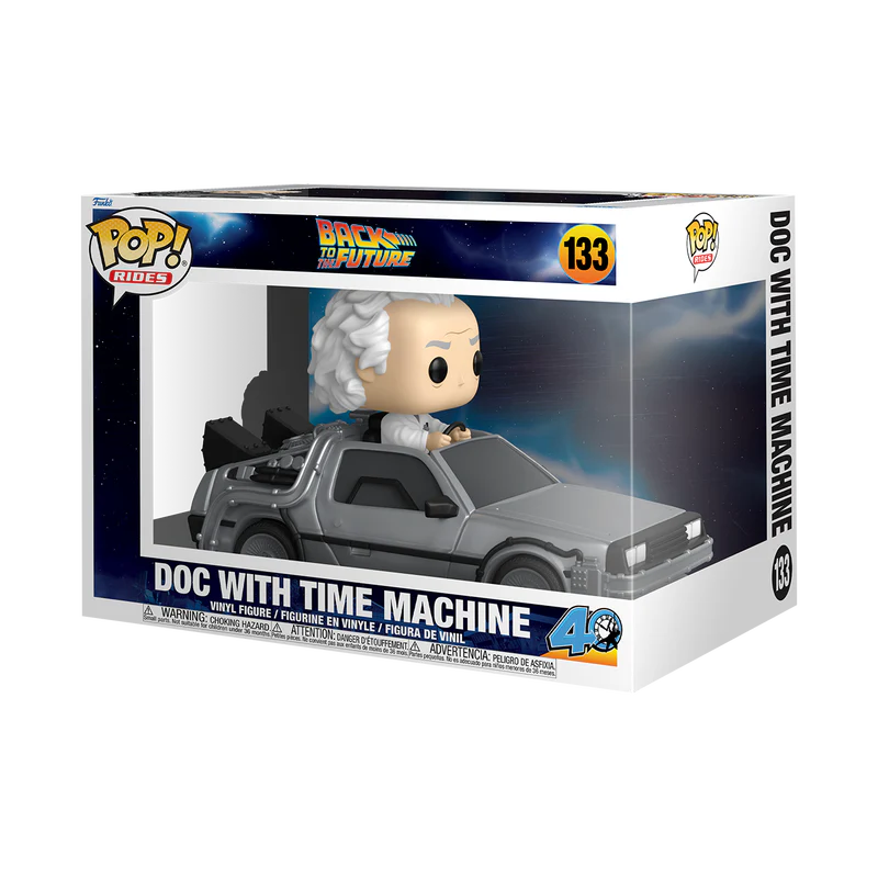 Back To The Future Pop! Rides Deluxe Doc with Time Machine Funko