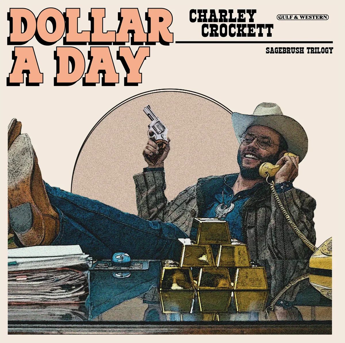 Charley Crockett - Dollar A Day LP (Blue Vinyl)