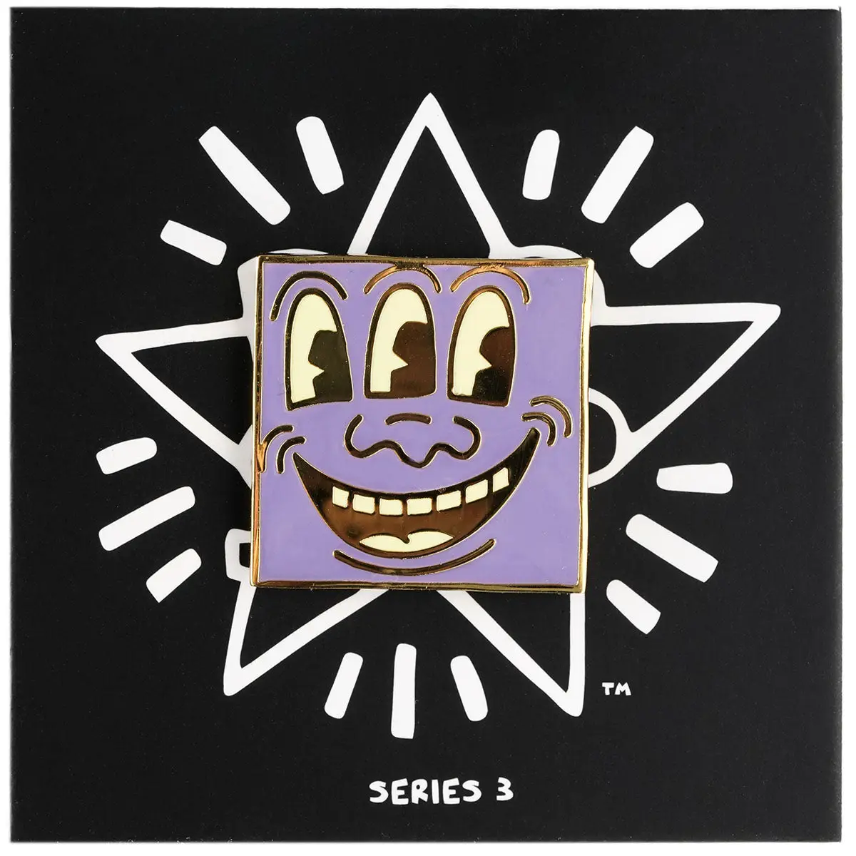 Keith Haring Pop Shop - Purple Three Eyed Pin - Image 2