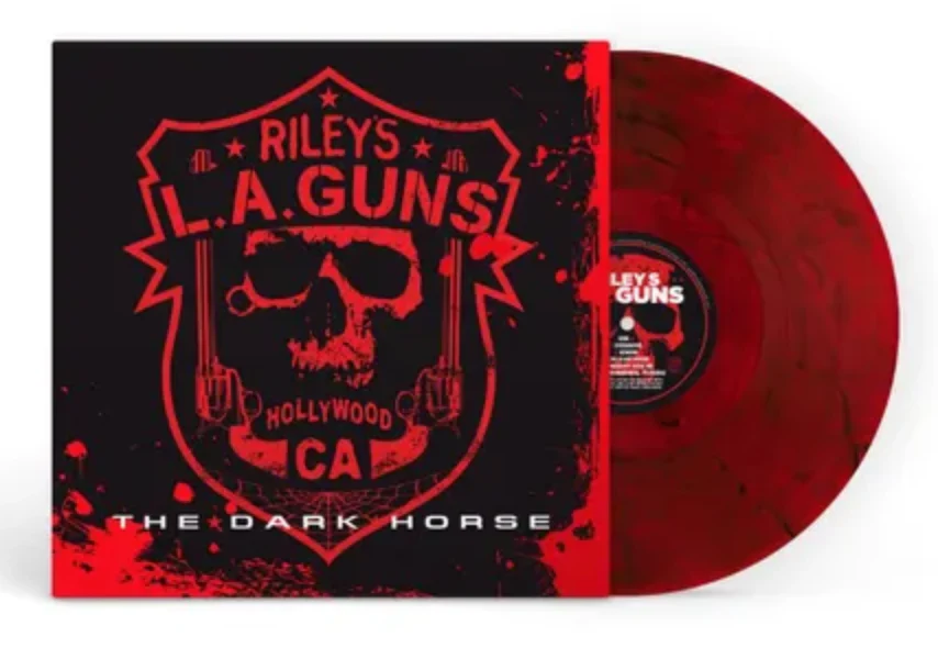 L.A. Guns - The Dark Horse LP (Red & Black Marble Vinyl) - Image 2