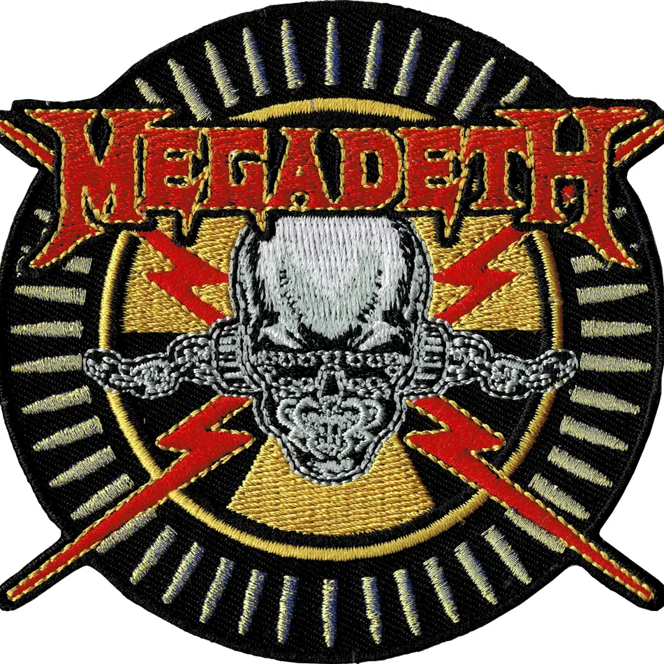 Megadeth - Skull and Lightning Bolts Logo Patch