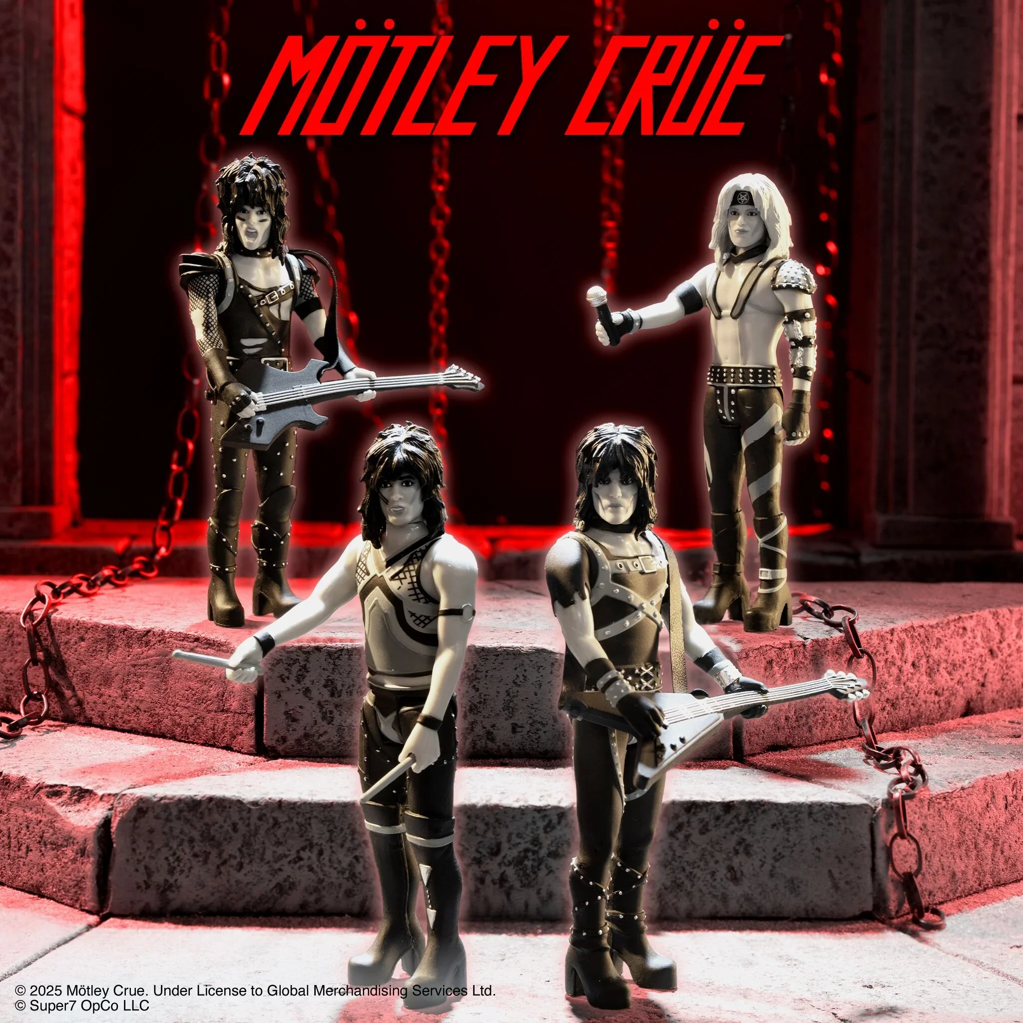 Motley Crue ReAction Figures Wave 2 Mick Mars (Shout At The Devil - Black & White) - Image 4