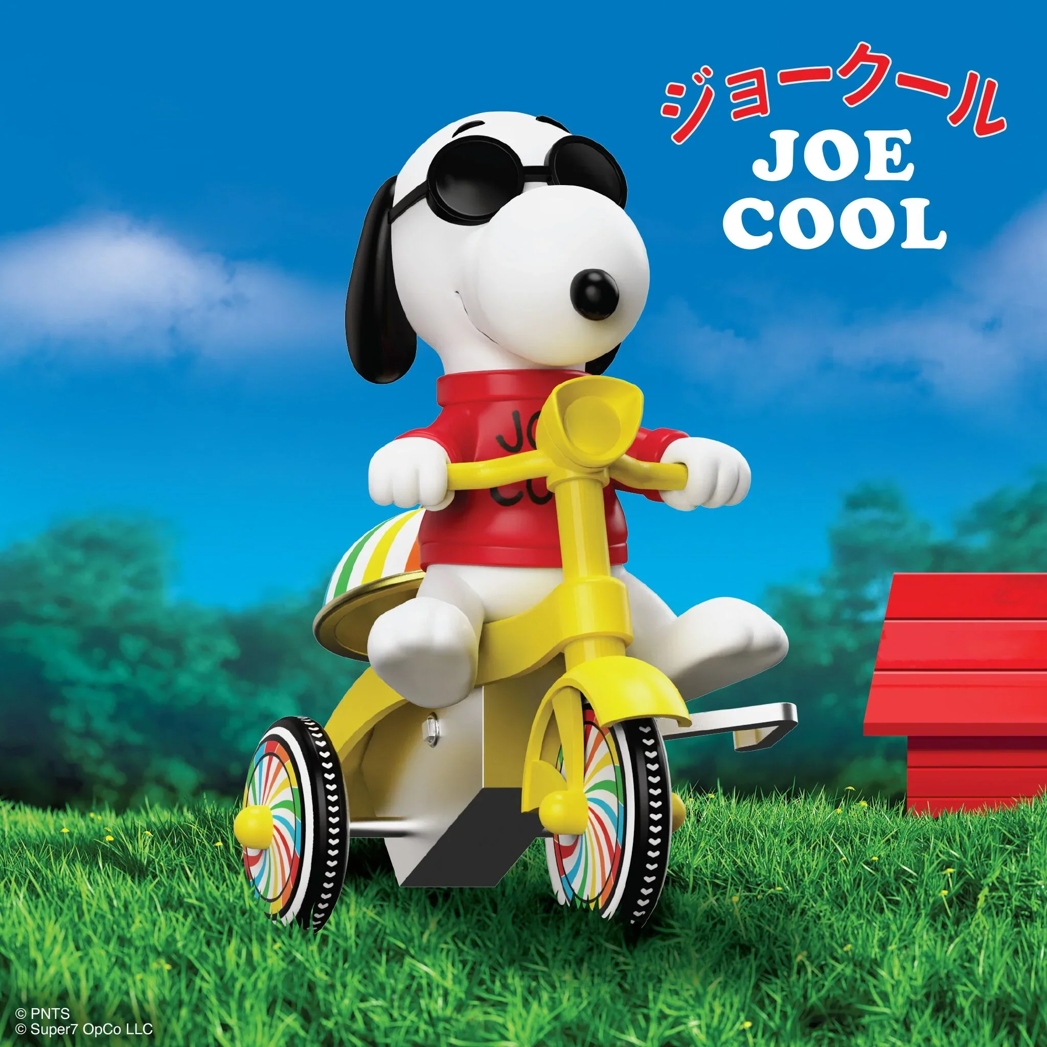 Peanuts Super Cycles Joe Cool (Red w/ Yellow Trike) - Image 2