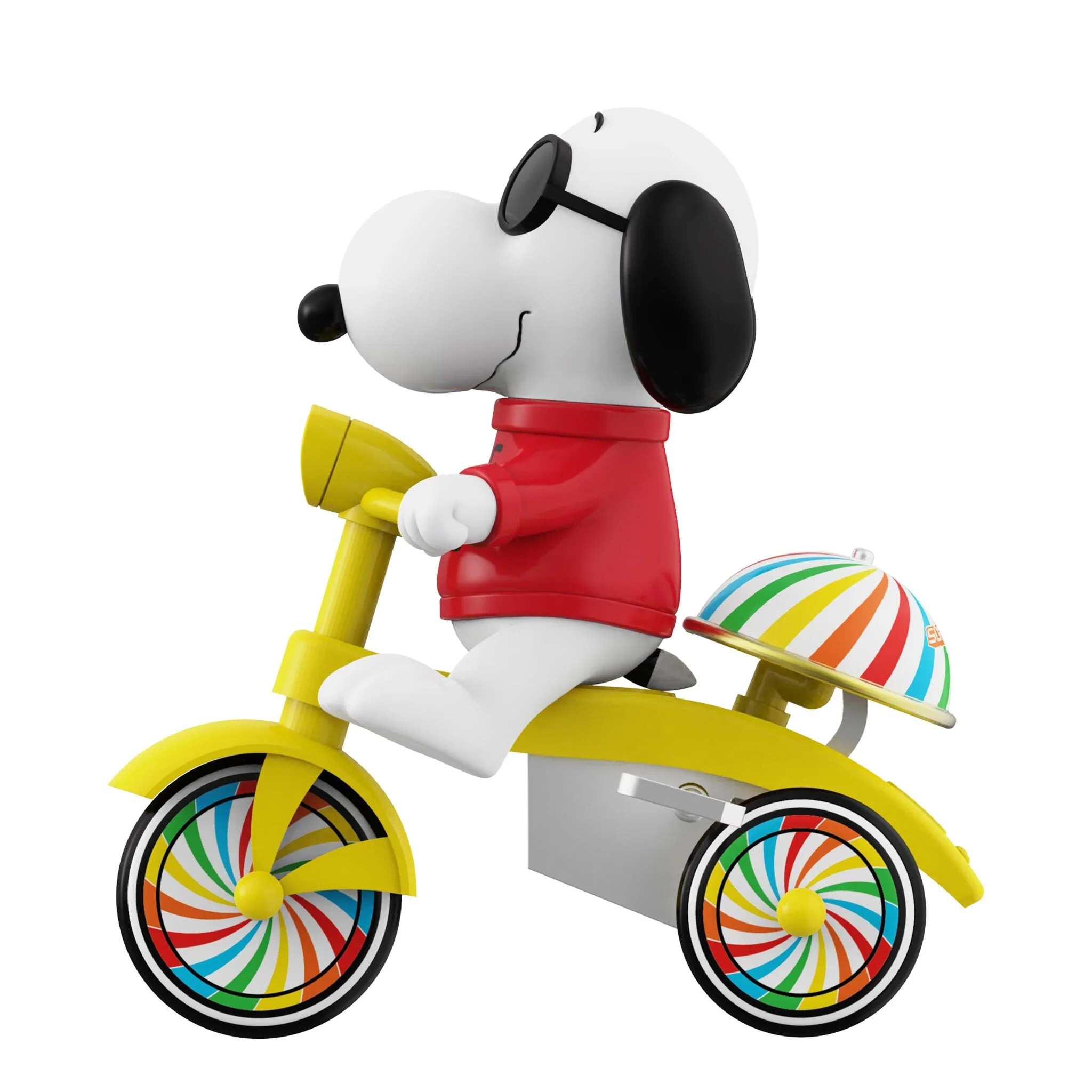 Peanuts Super Cycles Joe Cool (Red w/ Yellow Trike) - Image 3