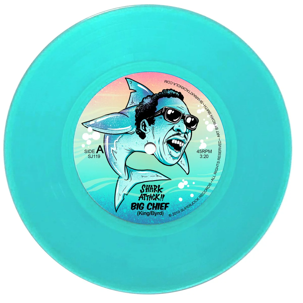 Shark Attack!! - Big Chief 7-Inch (Aqua Blue Vinyl)