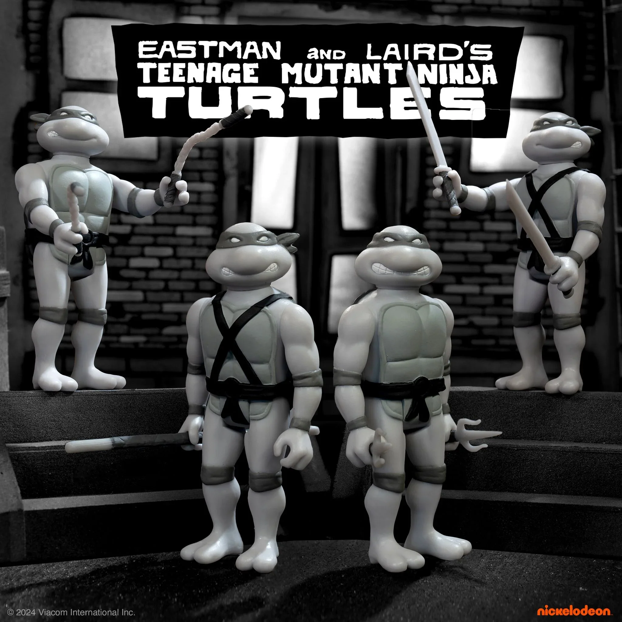 Teenage Mutant Ninja Turtles ReAction Figures Wave 9 Michelangelo (Comic Greyscale) - Image 4