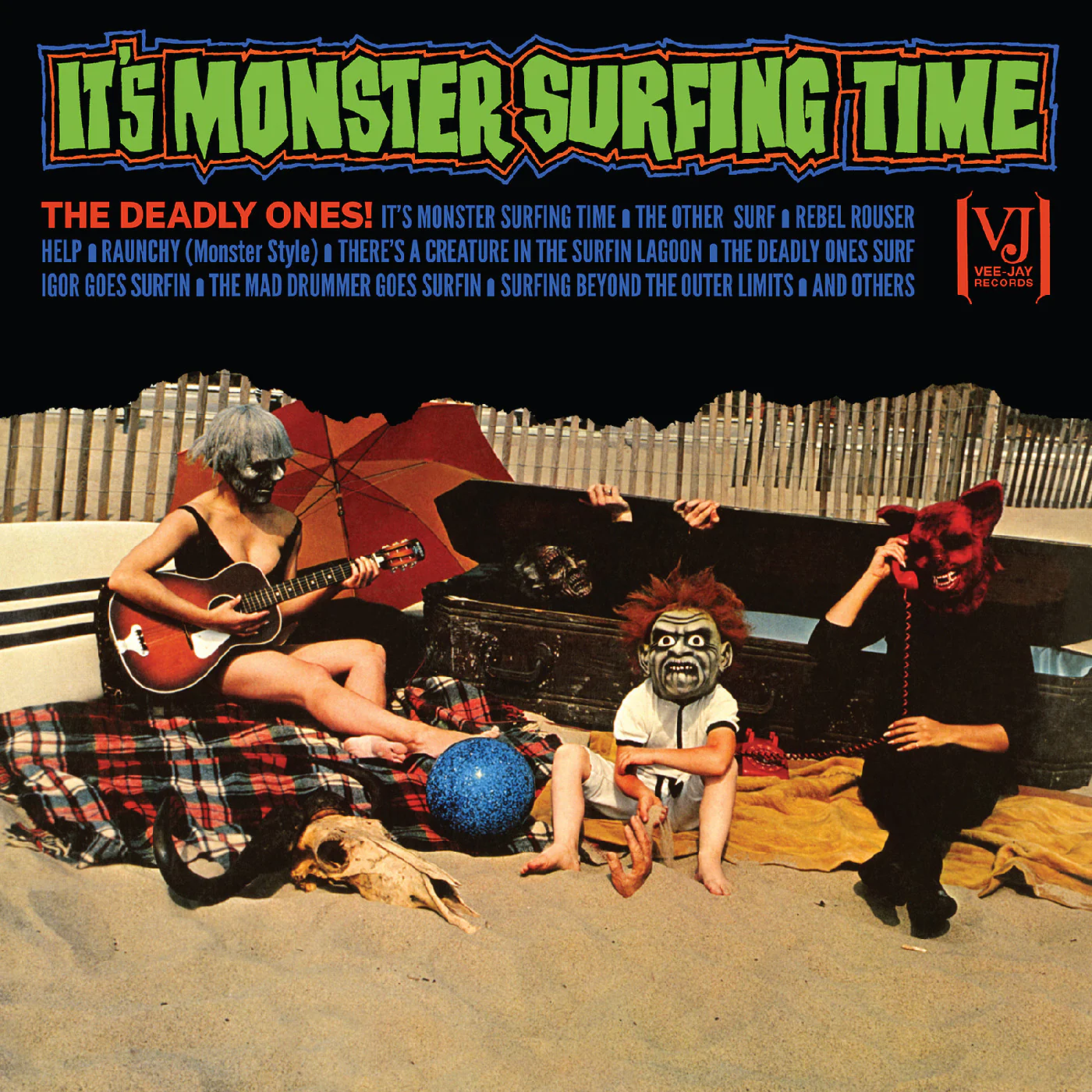 The Deadly Ones - It's Monster Surfing Time LP (All Analog Bloody Pumpkin Vinyl)