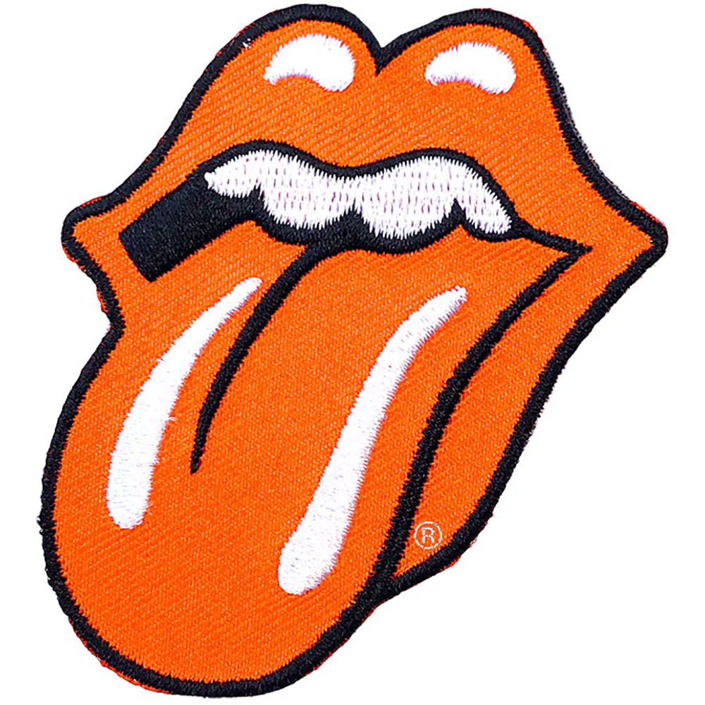 The Rolling Stones Standard Patch - Classic Tongue Orange Embroidered