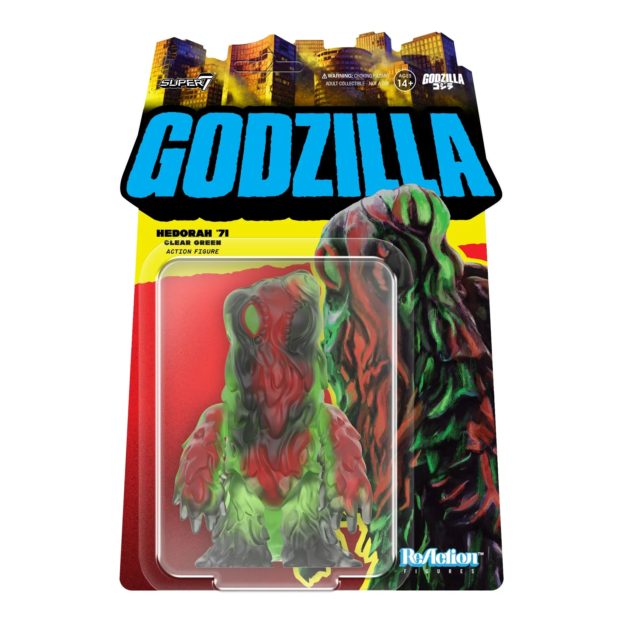 Toho ReAction Figures Hedorah (Clear Green)